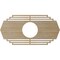 Ekena Millwork Chrysler Wood Fretwork Pierced Ceiling Medallion, Hickory, 20"W x 10"H x 5 1/4"ID x 3/8"T CMWP20X10X0375CSHI - alternate 4